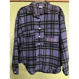 Marvel Studios Wakanda Forever‎ Purple Flannel Size Large